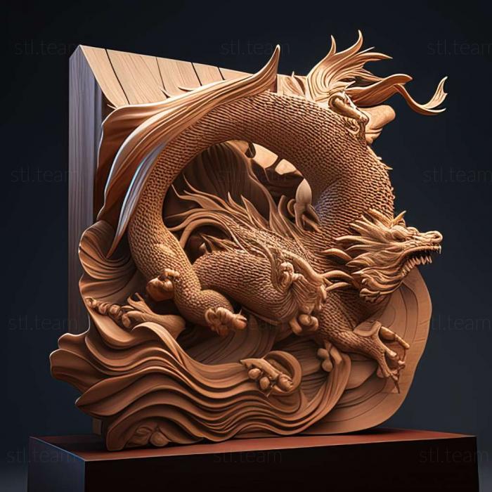 3D model CHINESE DRAGON ON THE STAND (STL)